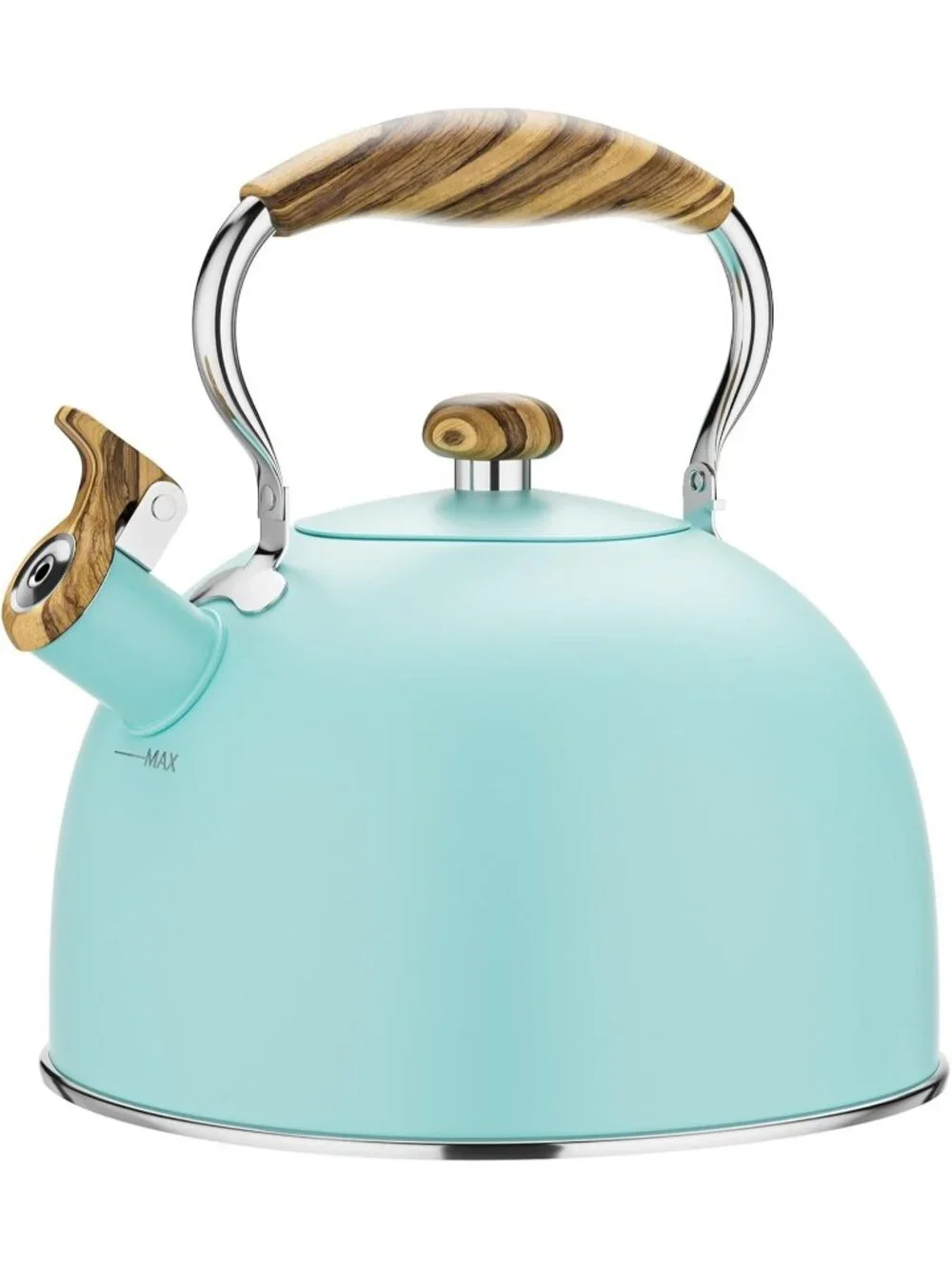 Blue Kitchen Whistling  Tea Kettle 2.6 Quart Stainless Steel Stovetop Induction